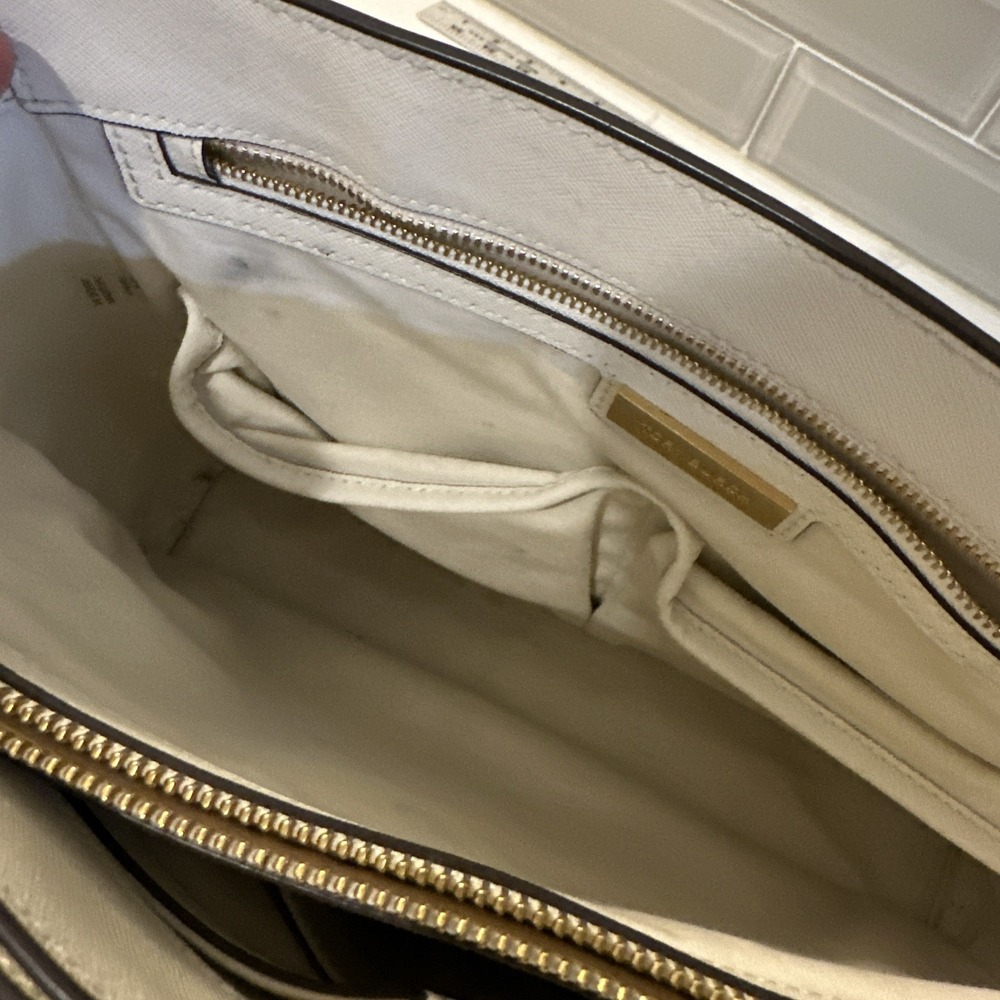 Tory Burch Tote Bag Shoulder Bag Robinson Medium Leather Ivory, Protective Bag. - Picture 16 of 16